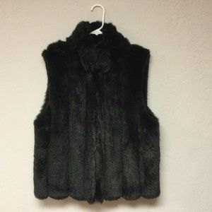 Ladies Reversible Faux Fur vest